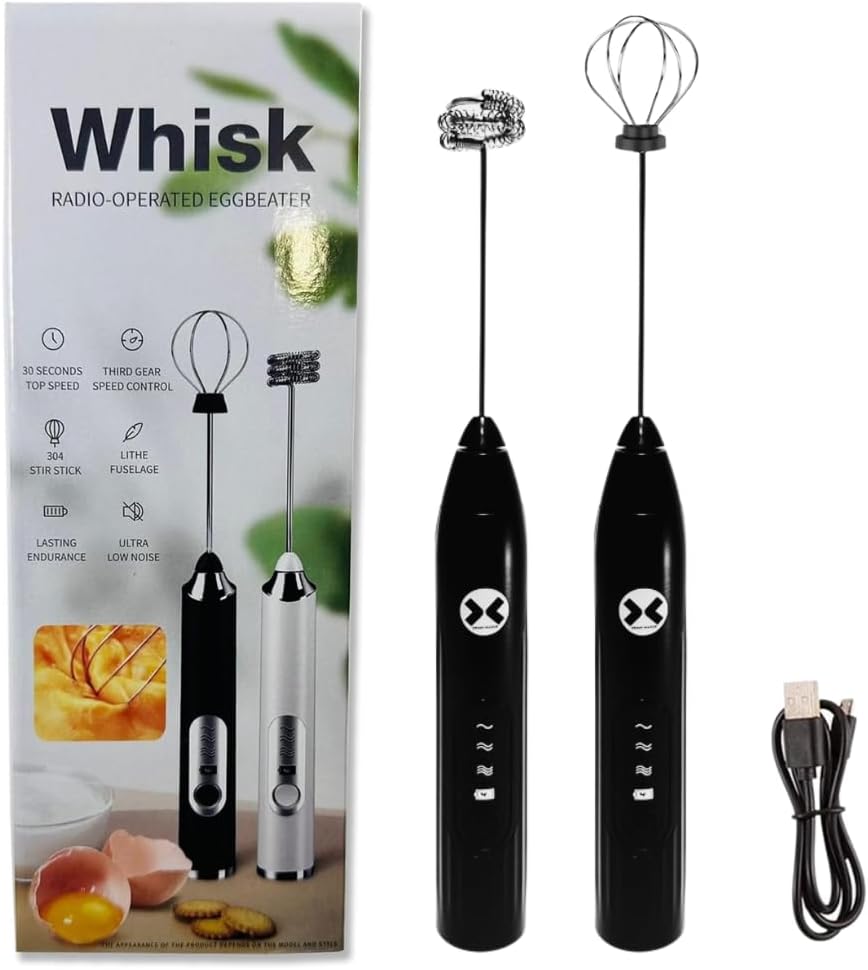 Elevate Your Culinary Creations with the Ultimate Rechargeable USB Whisk: Versatile Electric Milk Frother & Egg Beater with 3-Speed Mixer