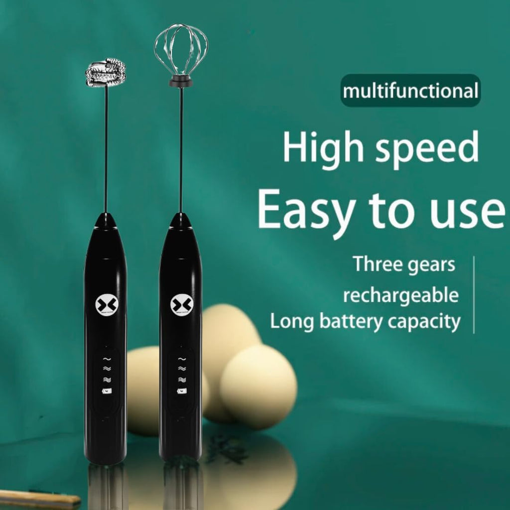Elevate Your Culinary Creations with the Ultimate Rechargeable USB Whisk: Versatile Electric Milk Frother & Egg Beater with 3-Speed Mixer